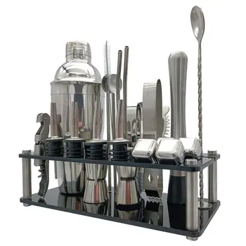 

23Pcs/Set Acrylic Set Cocktail Shaker Bar Tool Cocktail Shaker Bartending Tool Set Wine Glass Cocktail Mixer
