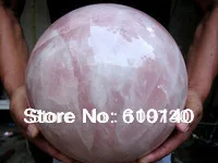 

00559 nature rose crystal quartz sphere ball reiki healing 210mm