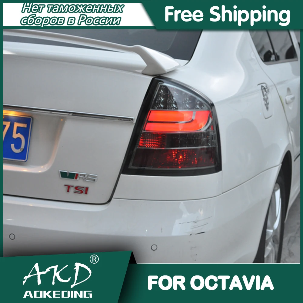

Задние фары для Skoda Octavia 2005-2014, светодиодные противотуманные фасветильник, дневные ходовые огсветильник, тюнинг автомобильных аксессуаров Octavia, задние фары s
