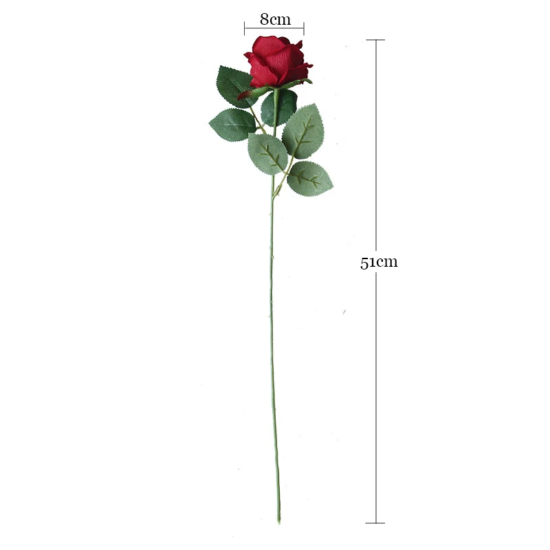 JAROWN Artificial Flannel Rose INS Simulation Flower Home Decoration Festival Wedding Flower Wall DIY Plant Wall Fake Flower (51)
