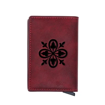 

Fashion Blossom Design Card Holder Wallets Men Women Rfid Leather Short Purse Slim Mini Wallet Money Bag Gifts