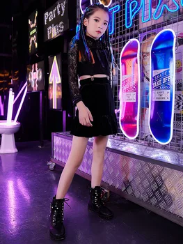 

Children's Jazz Dance Suit Girl Model Tide Costume Show Catwalk Dance Clothing Fashion Hip-hop Performance Clothing