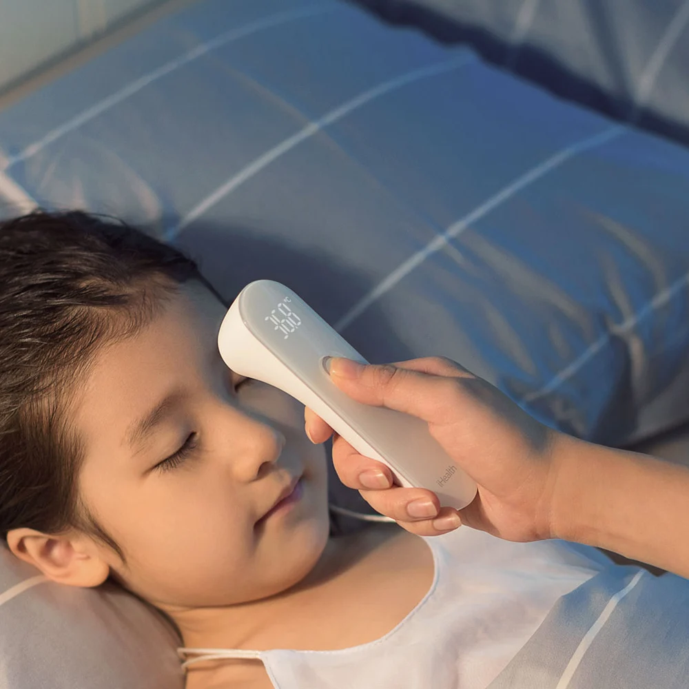 Origine Xiao mi mi Maison iHealth Thermomètre Numérique Fièvre Infrarouge Bébé Enfants Thermomètre Sans contact Front Température Testeur