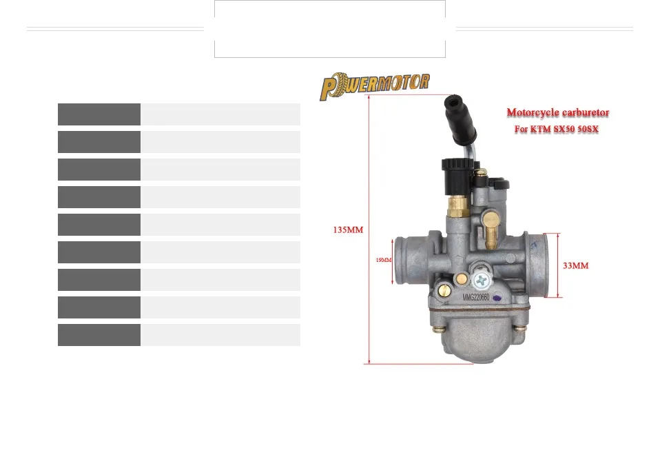 Карбюратор PowerMotor 19 мм карбюратор для KTM50 KTM 50 SX Pro JUNIOR Dirt Bike 50CC 2001-2008 аксессуары для двигателя мотоцикла