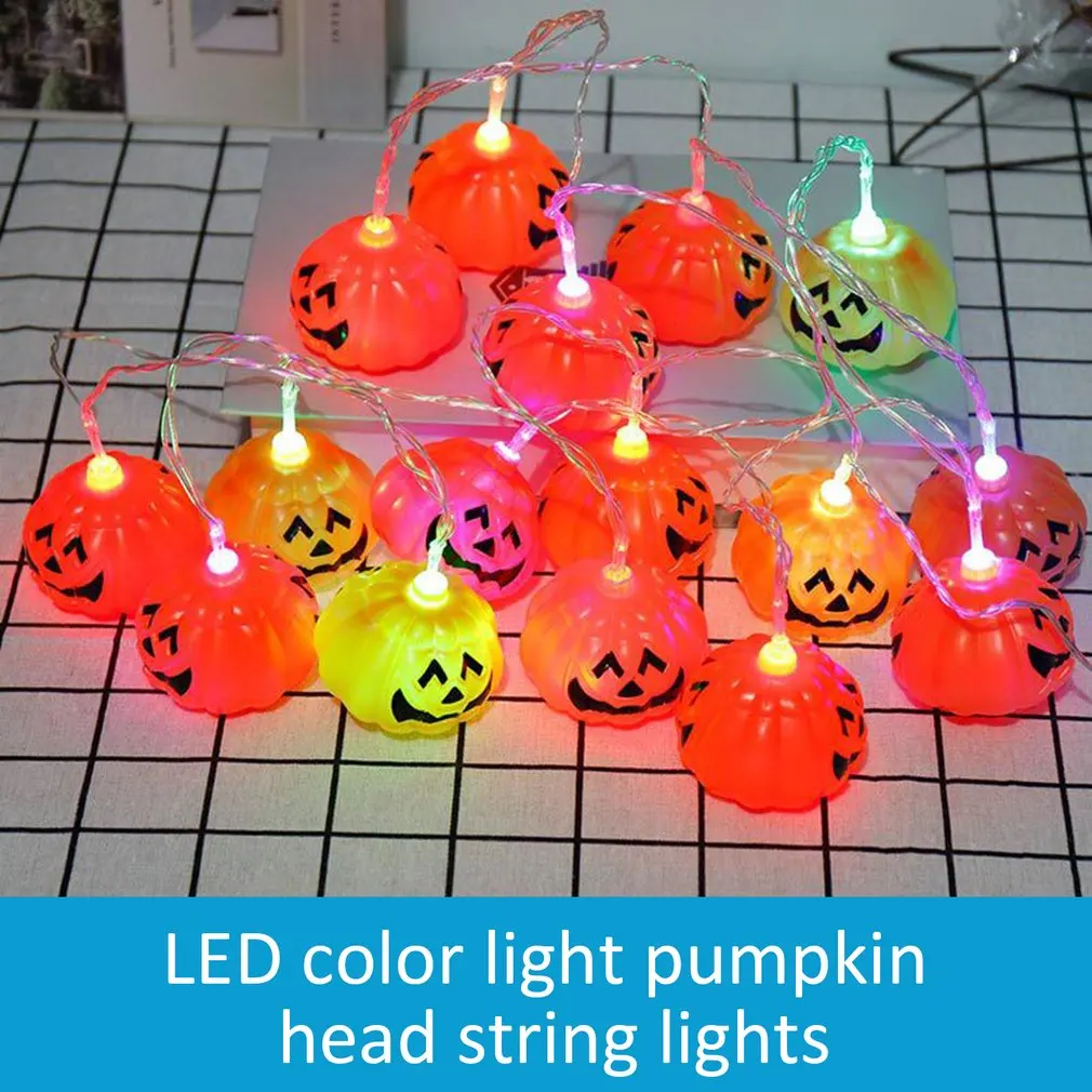 10 LED Lights Lantern Party Home Props Halloween Decoration Pumpkin String Fairy Battery Operated Light
