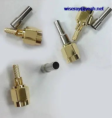 

DHL/EMS 500 SMA male plug window crimp solder for RG174 RG316 LMR100 cable RF Connector-A7
