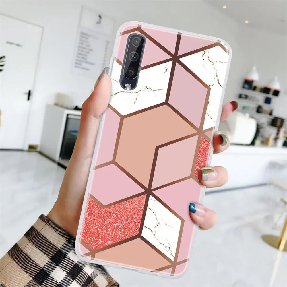 Чехол для Samsung Galaxy A50 A 50 A505 чехол из мягкого ТПУ с мрамором A50S A30S A507 A307 IMD полная