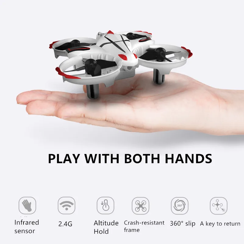 

Mini UFO JJRC H56 Tiny Whoop Drone 2.4G RC 4Ch Remote Control Helicopter Altitude Hold Infrared Sensing 300Mah Lipo Battery Toys
