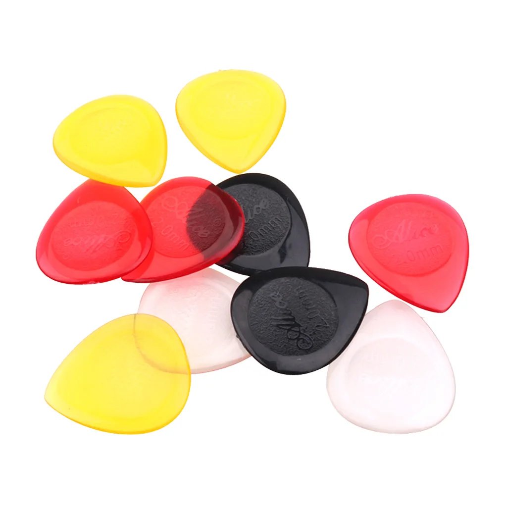 10pcs/pack 2.0MM Colorful Transparent  Guitar Pick Plectrums For Guitar Bass