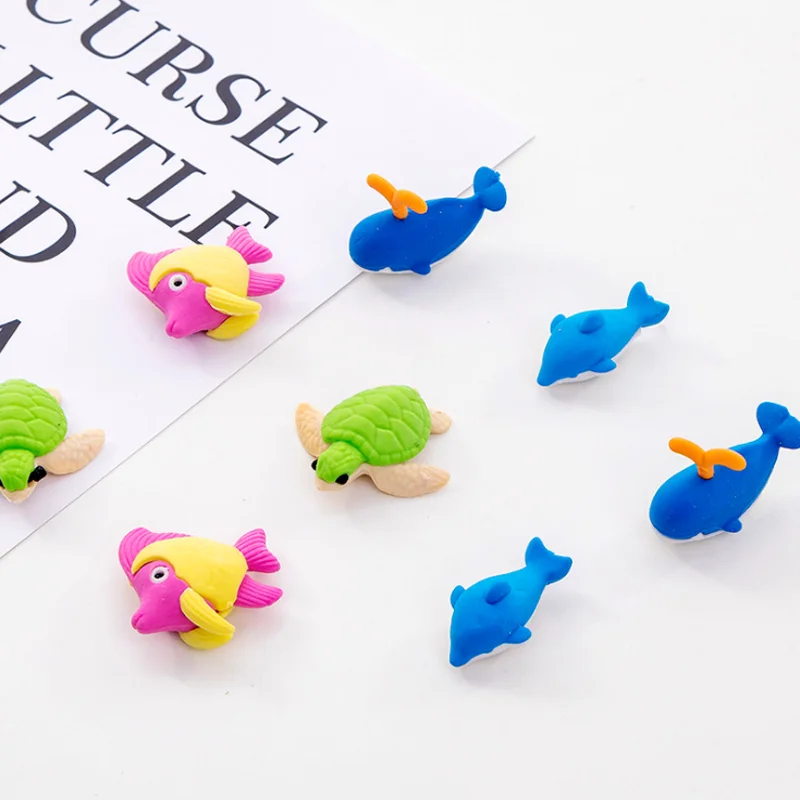 

Cute Clown Fish Ocean Animal Combination Eraser Creative Cute Novelty Kids Student Learning Office School Supplies Stationery