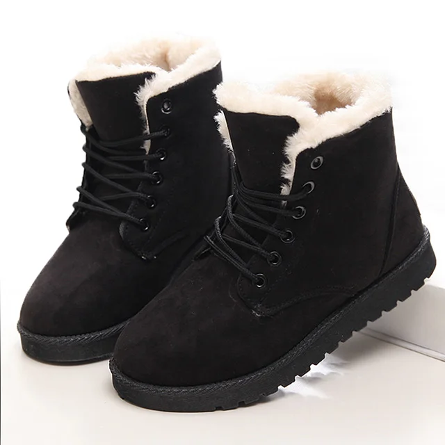 9038Black Женские ботинки; коллекция года; модные зимние ботинки; женская обувь; новые женские зимние ботинки; теплые женские ботильоны на меху; зимняя обувь; Botas Mujer - Color: 9038Black