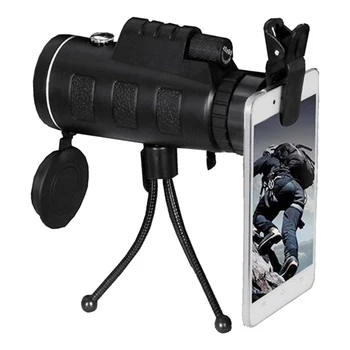 

Telescope 40X60 Zoom Optical HD Lens Monocular Telescope Tripod Clip For Smart Phone Camping Tools