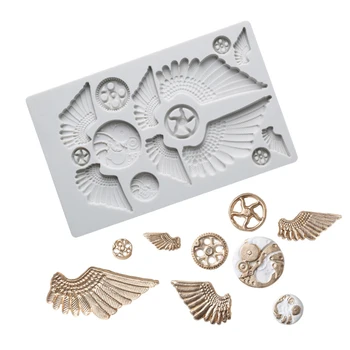 

Mechanical Gear Wings Mould Silicone Mold Fondant Cake Decorating Tool Gumpaste Sugarcraft Chocolate Forms Bakeware Tools