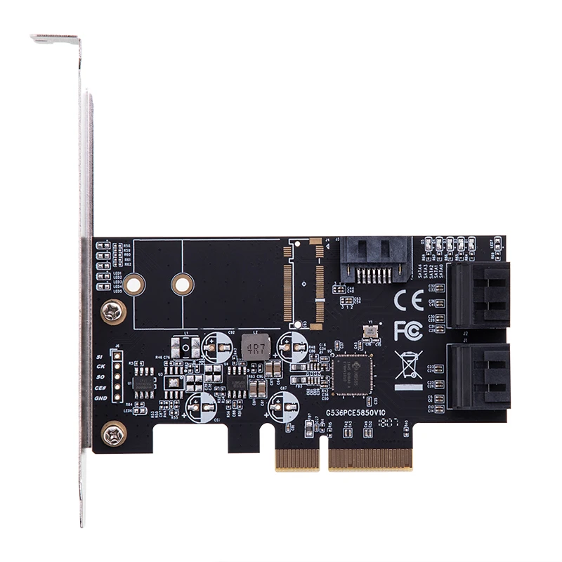 H1111Z добавить на карт PCI-E SATA адаптер 4X 8X 16X PCIE SATA карта PCI Express SATA 3,0 5-Порты и разъёмы SATAIII 6 Гбит/с карты расширения