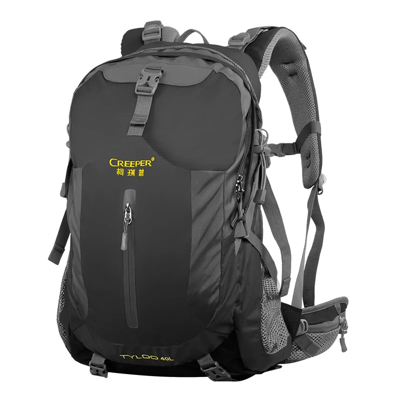 Водонепроницаемый рюкзак для скалолазания, рюкзак 40л, спортивная сумка для улицы, рюкзак для путешествий, походный рюкзак, Женский походный рюкзак для мужчин - Цвет: Черный