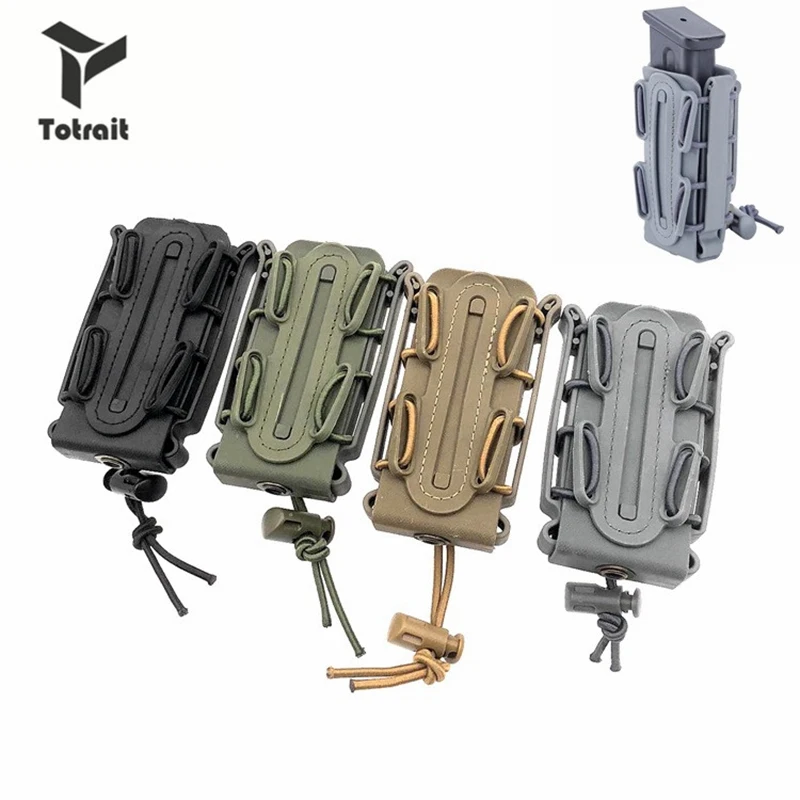 

TOtrait Tactical Single Rifle Mag Pouch Open Top Bag for 9mm bullet Rifle Pocket Outdoor Hunting CS Pistol Rifle