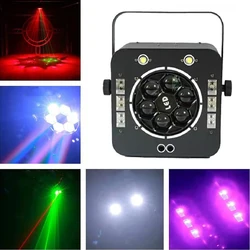 Lumière à effet LED 4 en 1, stroboscope en œil d'abeille, lumière Laser UV, contrôle DMX, projecteur Laser pour fête Disco, décor Dj de noël 