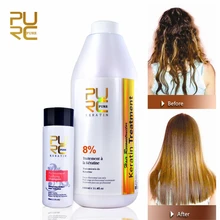 PURC высокое качество 8% Formlain 1000 мл бразильское Кератиновое лечение волос 100 мл очищающий шампунь ремонт уход для поврежденных волос продукты