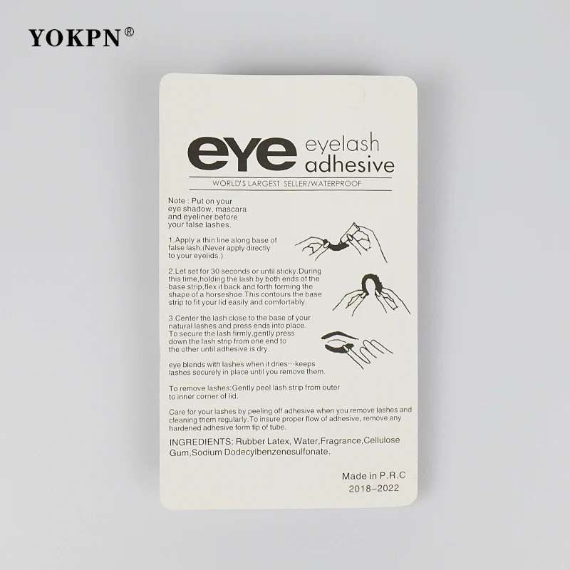 YOKPN 1 шт. практичный клей для ресниц прозрачный-белый/темно-черный водонепроницаемый накладной макияж ресниц клей для ресниц косметические инструменты
