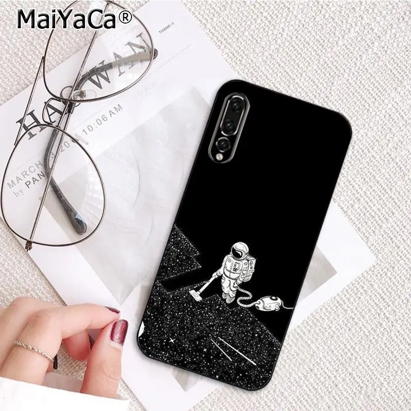 MaiYaCa небесно космическая планета черно белая Солнце Луна звезды телефонная таза