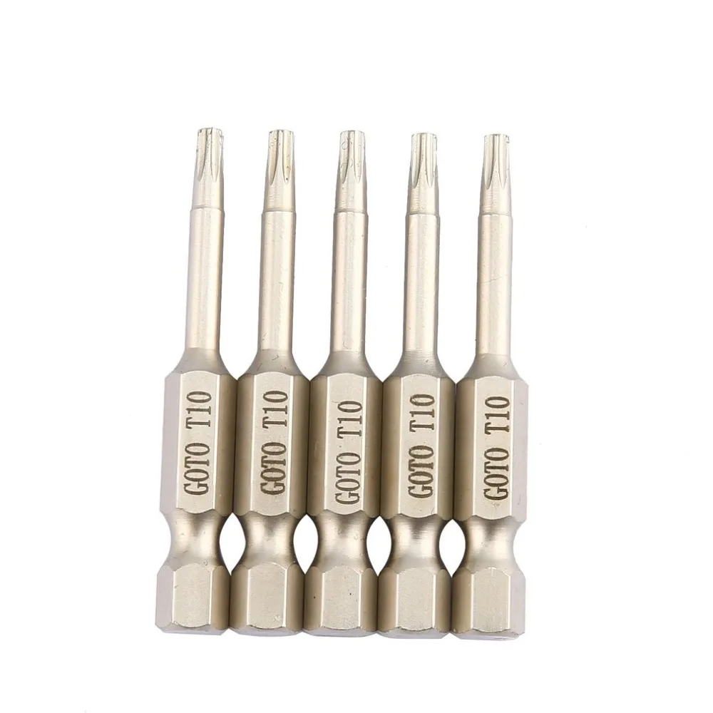 5 шт. отвертка Torx из легированной стали 50 мм длиной 2,0 магнитные бытовые инструменты для ремонта, отвертка, набор сверл