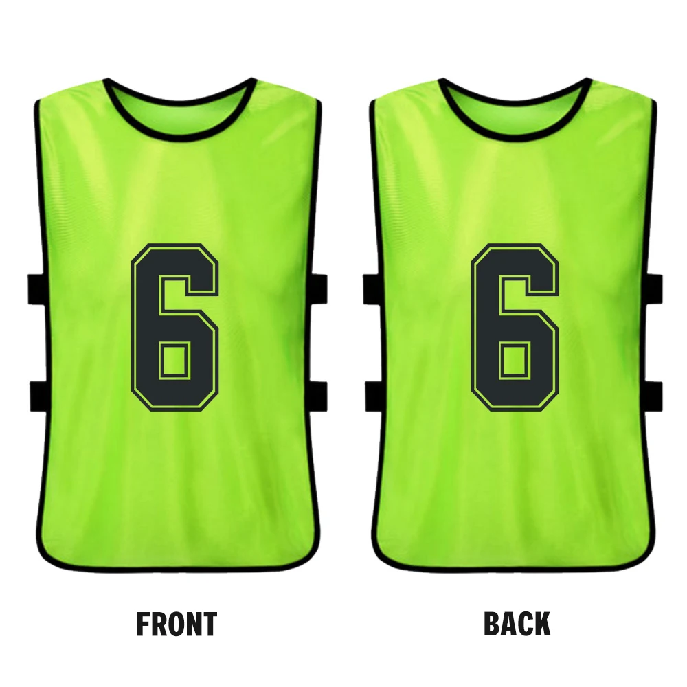 6PCS/12PCS Adults Kids Quick Drying Basketball Football Jerseys Soccer Vest Pinnies Practice Team Training Sports Vest Team