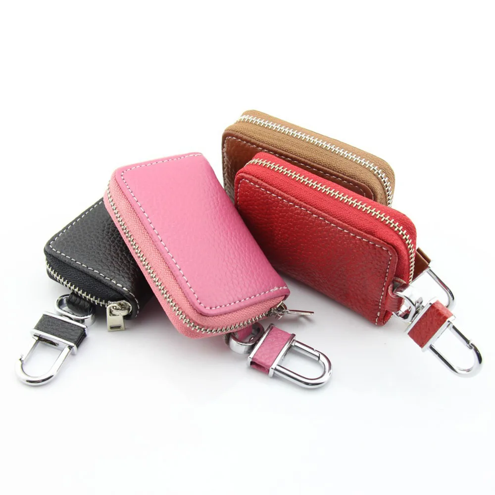

Unisex Car Key Case Key Holder Leather Key Bag Small Key Wallet Keychain Wallet Housekeepers Organizer Keychain Zipper Pouch