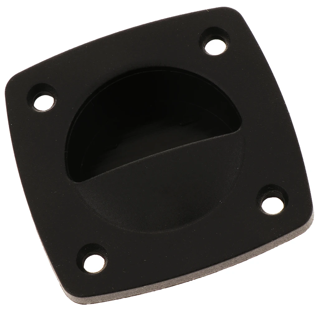 Plastic Black Door Handles Recessed Flush Pulls Drawer Knob 58 X 58mm