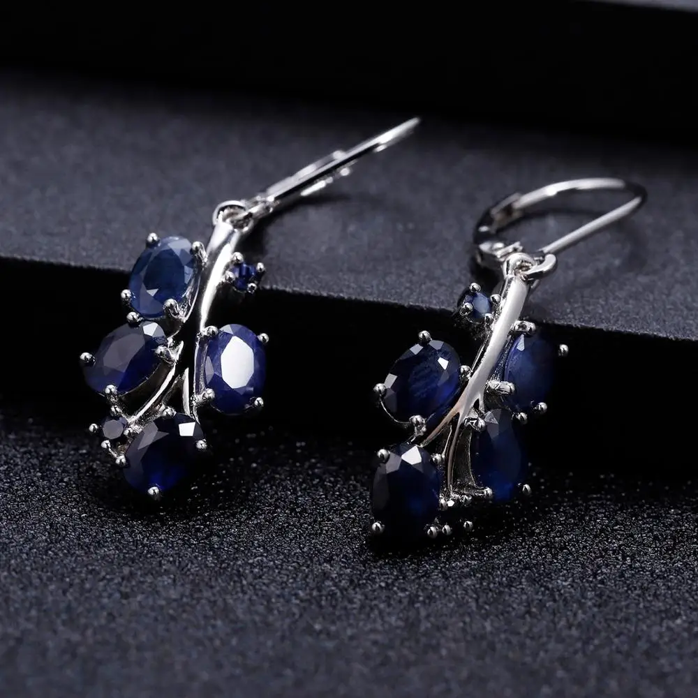 Женские серьги из сапфирового драгоценного камня GEM'S BALLET подвески