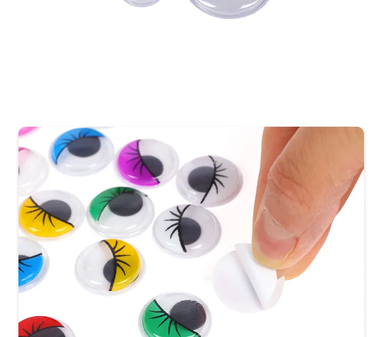 50 шт. 6-35 мм движущиеся глазные глазки пластиковые глаза скрапбук с клейкой наклейкой детские животные кукла игрушка рукоделие
