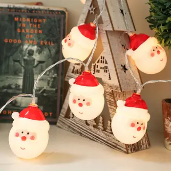 

10/20 LED Santa Claus Lamp String Fairy Light Battery Night Lamp XMAS Decoration