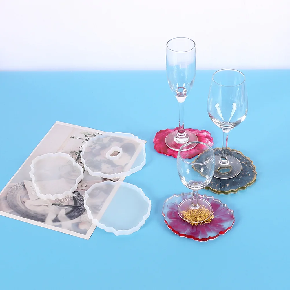 Coaster Tray Mirror Silicone Resin Mold Jewelry Making for Table Decoration UV Resin Mold Epoxy Resin Art Supplies Resin Mold 1 pcs 3d umbrella epoxy resin molds bumbershoot silicone mold for diy earring jewelry making dried flower decor crafts supplies
