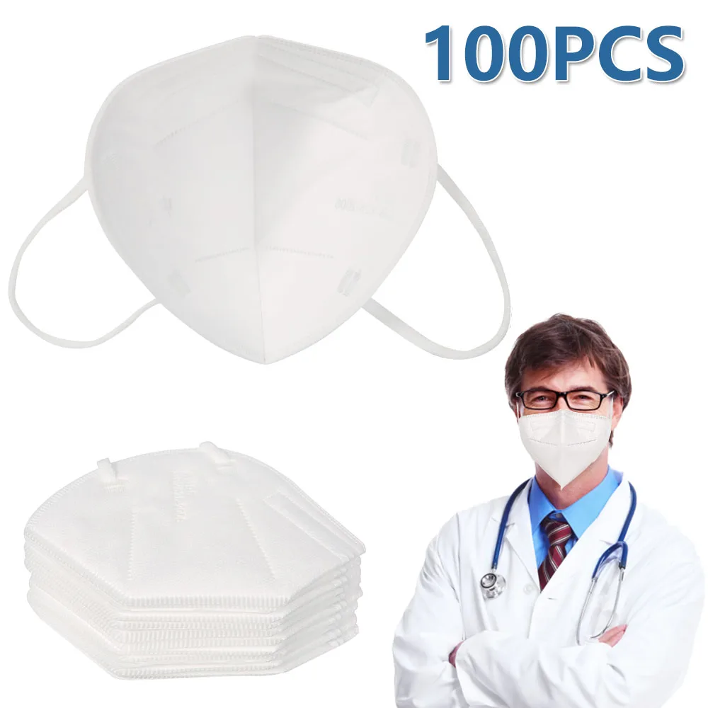 

30/50/100 Pcs KN95 Masks 4 Layers Filter Dust Mouth Face Mask Flu Personal Protective Health Care Mask In Stock Fast Shipping