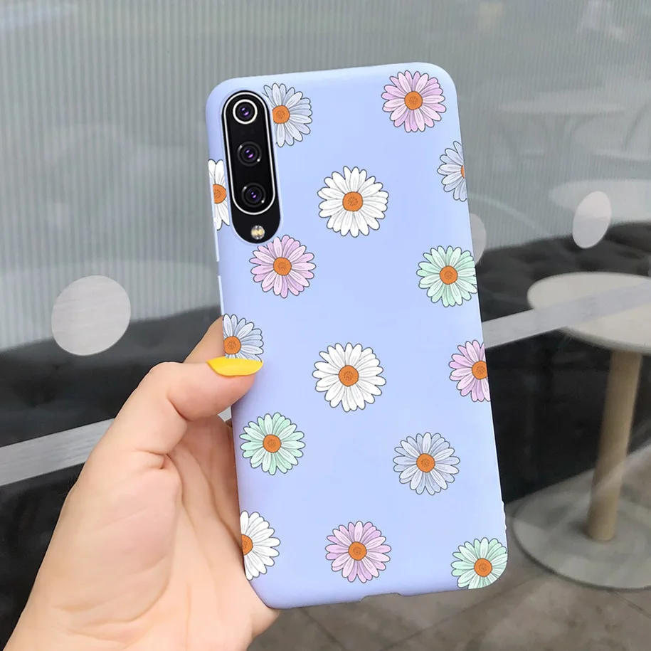 For Xiaomi Mi 9 SE Case New Liquid Silicone Matte Soft Lavender Flowers Protection Cover For Xiaomi Mi 9 Lite Mi9 SE Phone Cases iphone waterproof bag Cases & Covers