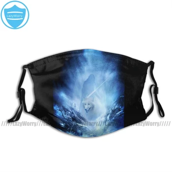 

Game Of Thrones Mouth Face Mask Jon Snow And Ghost Winter Is Here Facial Mask Cool Kawai with 2 Filters for Adult