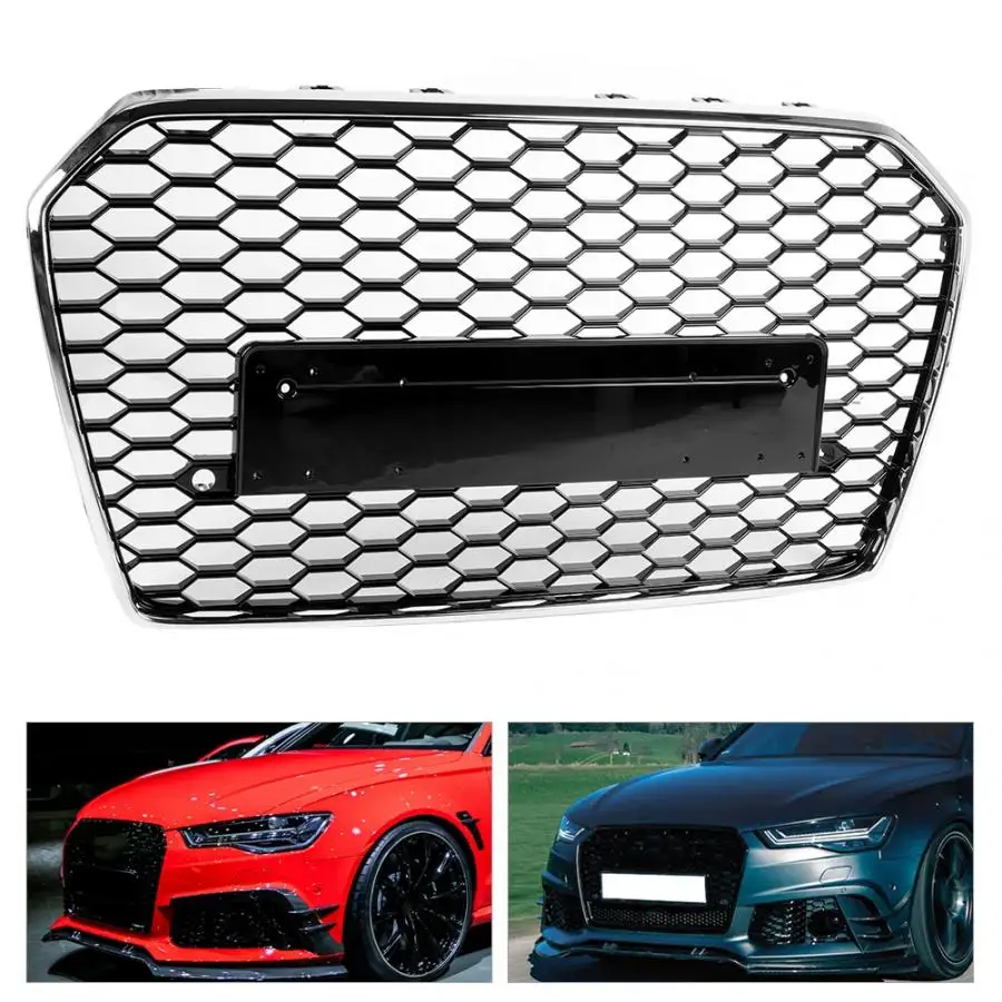 Для RS6 RS Стильная передняя сетчатая решетка авто аксессуар подходит для A6/S6 C7 автомобильные стильные аксессуары