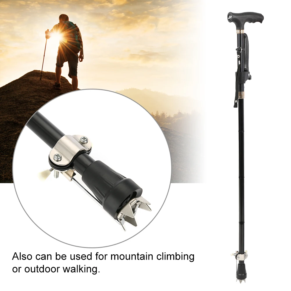 

Folding Crutches With Lamp Crutches Suit Outdoor Climbing Sticks Handrails Crutches Suit Outdoor Hiking Portable Trekking Pole