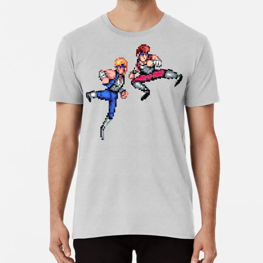 Maglietta Double Dragon Jump Kick Billy Jimmy Lee Jimmy Lee Bimmy Arcade Videogiochi Gamer Pixel Da Gioco