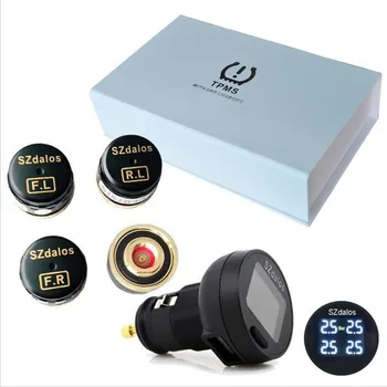 

Real time wireless tire pressure monitoring cigarette plug display digital car tyre pressure gauge