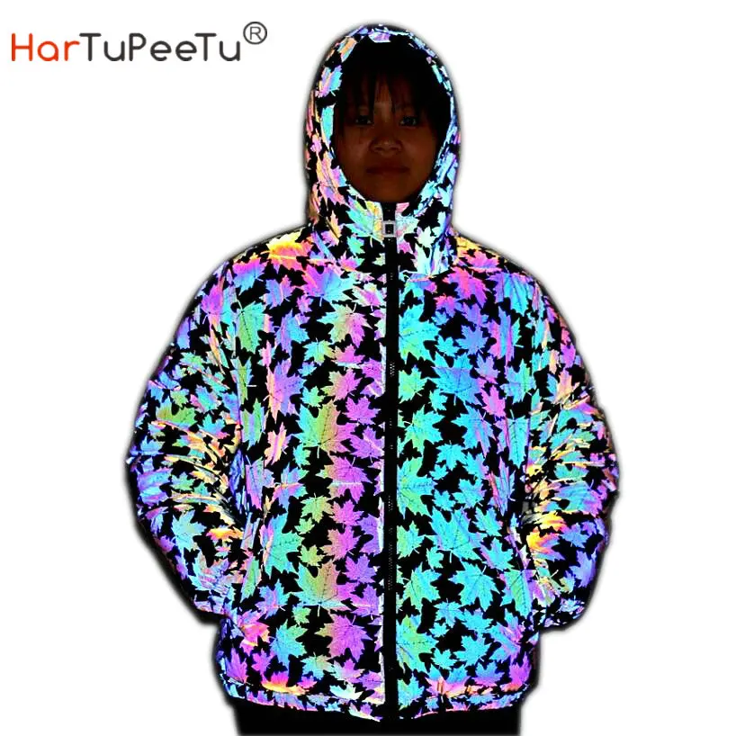 

Winter Colorful Reflective Down Bubble Jacket Women Winter Warm Colorful Cotton Padded Coat Thicken Parka Clothes Dropshipping