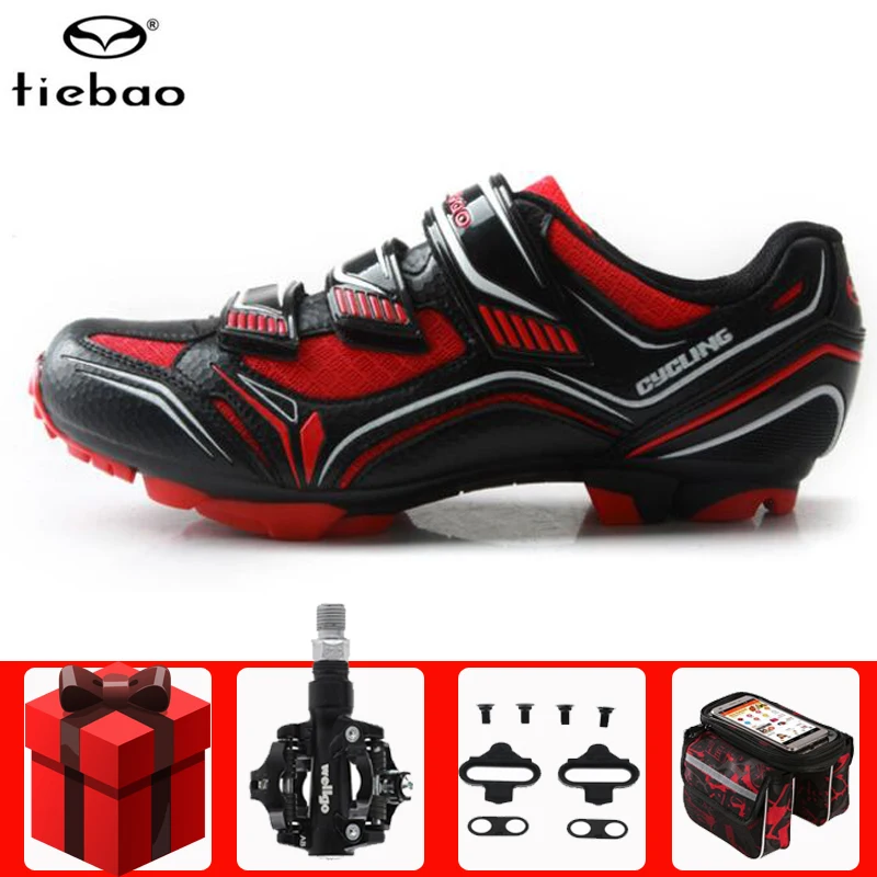 

Tiebao Cycling Shoes men sneakers add spd pedal set Breathable mtb Self-Locking Athletic Bicycle Mountain bike sneakers women