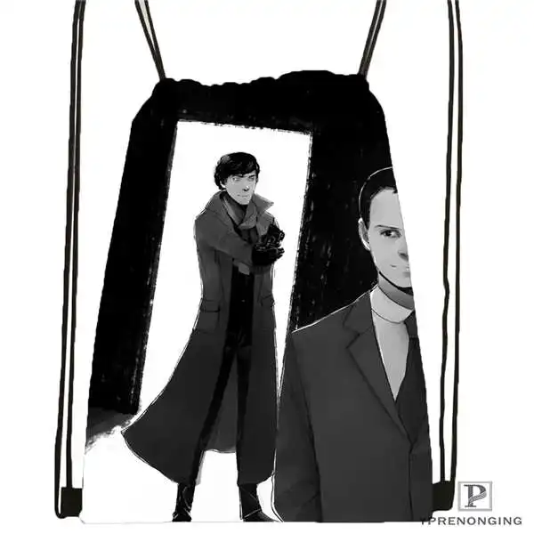 

Custom Sherlock-The-Abominable-@01-Drawstring Backpack Bag Cute Daypack Kids Satchel (Black Back) 31x40cm#180611-03-109
