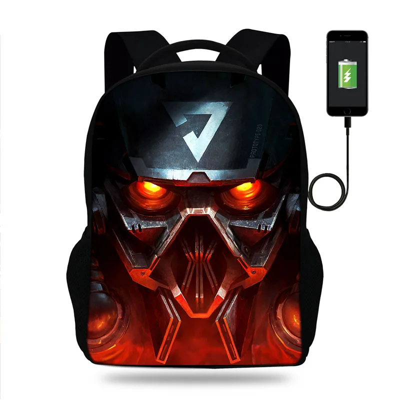 Рюкзак Killzone для мальчиков и девочек школьный рюкзак с USB-зарядкой подростков |