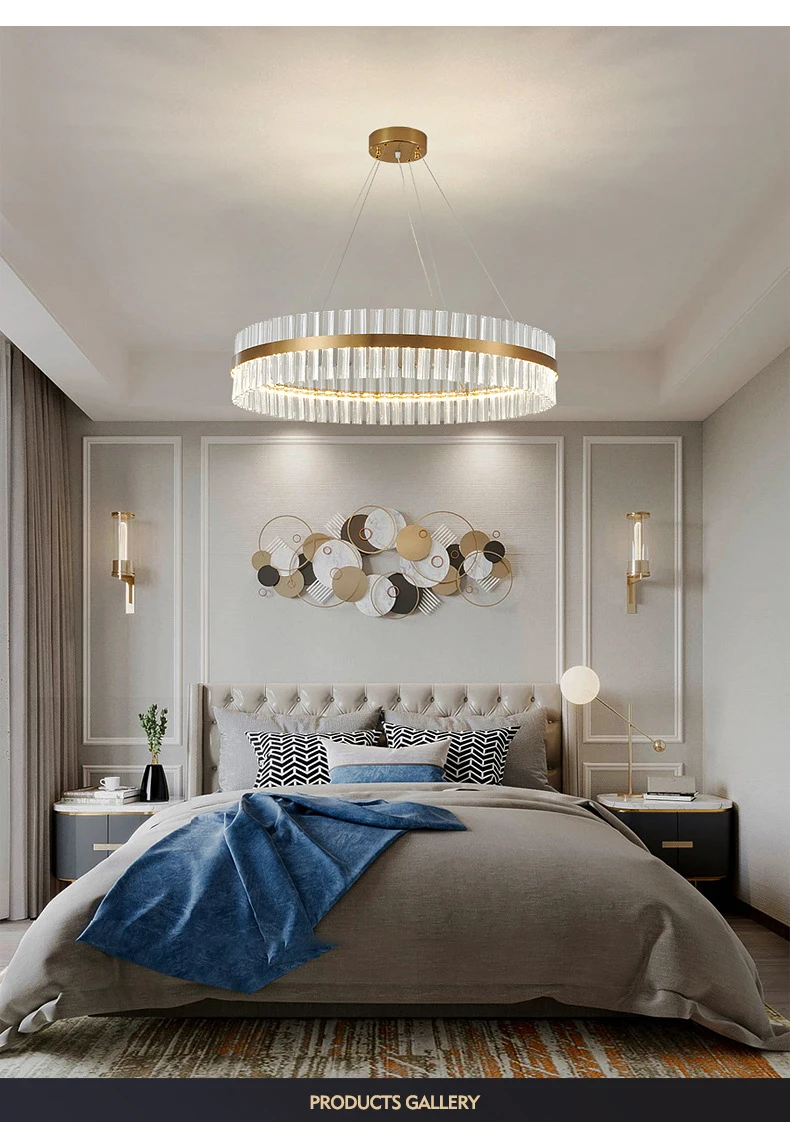 H1b12d7d1b9874950826362972f8ee5c1c Modern LED bedroom living room chandelier restaurant hotel crystal chandelier apartment bath center golden lamp