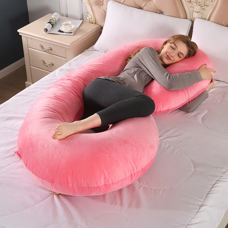 Фланелевая поддерживающая подушка для сна беременных женщин с принтом медведя C