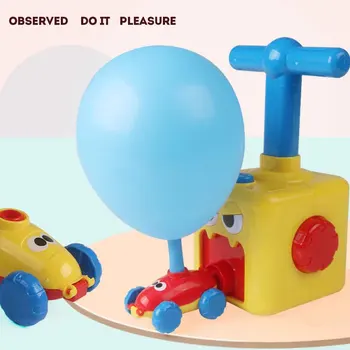 

Power Ballon Car Inertial Blowing Children Gift Funny Kids Toy Science Experiment With Inflatable Tube Early Education Playing