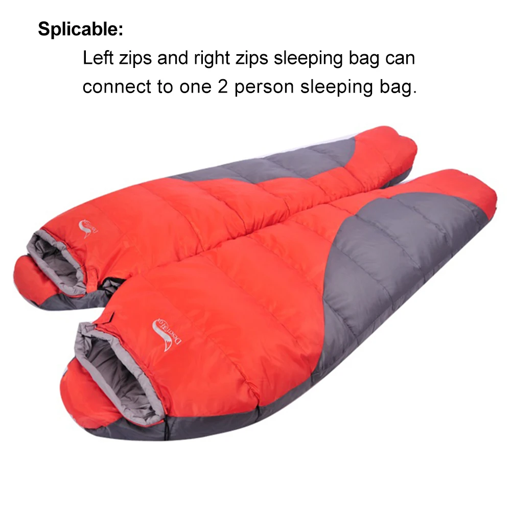 Desert&Fox Mummy Sleeping Bag Winter Cotton Warm Tourism Sleeping Bags with Compression Sack Wearable Blanket for Camping Hiking