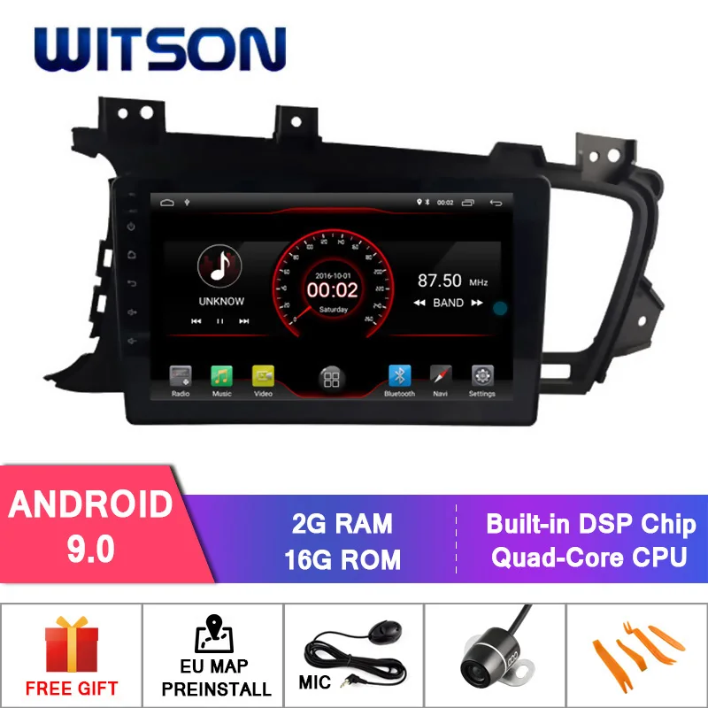 Clearance WITSON 9"FULL HD TOUCH SCREEN Android 9.0 Octa-Core Car GPS Multimedia Navigation for KIA K5 OPTIMA 2011-2014 Car DVD Player 0