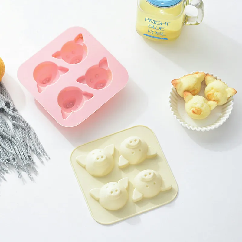 Силиконовая форма для торта с 4 отверстиями DIY печенья шоколадного пудинга поднос