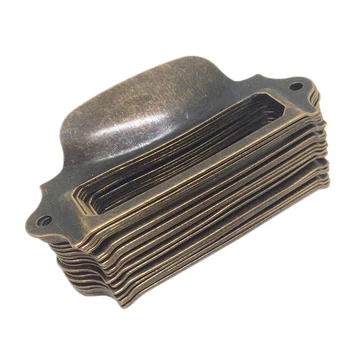 

30 Pieces 69X30mm Antique Bronze Card Holder Drawer Pull/Label Frames Card/Tag Pull/Cabinet Frame Handle/File Name Card Holder f